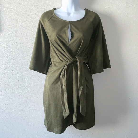 ✨ NWT Romeo & Juliet Suede Tie Front Dress Mini - Picture 5 of 13